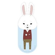 紙兎ロペ ポケットタオル ロペ ブルー [キャラクターグッズ タオル]