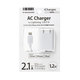 Lightning 小型AC充電器 2.1A ホワイト PG-MFILGAC09WH