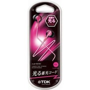 カナル型インナーイヤーヘッドホン CLEF-BEAM 蓄光コード ピンク TH-BEC200PK