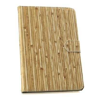 iPad mini用 PUレザーケース 木目ストライプ オフホワイト J-05349-1