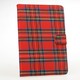 iPad mini用 PUレザーケース アーガイル柄 レッドA J-05347-4