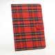 iPad mini用 PUレザーケース アーガイル柄 レッドB J-05347-5