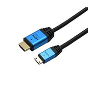ハイスピードHDMIミニケーブル 2.0m ブルー HDC20-522BL