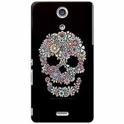 OSY-XC-124 [Xperia Aケース Flower Skull]