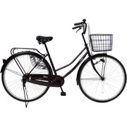 シティサイクル 軽快車 ノーパンクタイヤ 27型 変速なし ブラウン FM-CC27BHD-P BR