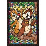 DSG266-749 チップ＆デールステンドグラス [ジグソーパズル ディズニー 266ピース（完成サイズ:18.2×25.7cm）]