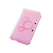 ディズニーキャラクター キラキラ ソフトジャケット ミニー リボン ラメピンク [3DS LL用]