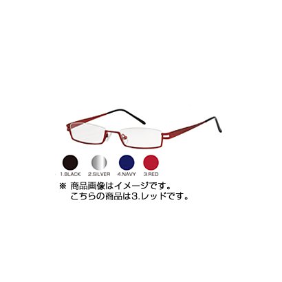 メタモルフォーゼ アンダーリム スクエア メタル レッド