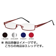 メタモルフォーゼ アンダーリム スクエア メタル レッド