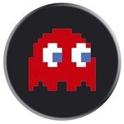 BBL 25mmバッジ BBL0558 RETRO GAMES /red ghost