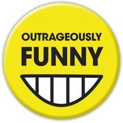 BBL 25mmバッジ BBL0597 OUTRAGEOUSLY /FUNNY