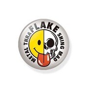 FLAKEバッジ 40mm FLB-006 FLAKE BADGE 40mm /Mad Skull [缶バッジ]