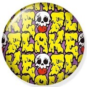FLAKEバッジ 65mm FLB-107 FLAKE BADGE 65mm /Melting Skull [缶バッジ]