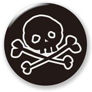 OSB 40mmバッジ OSB022 OilshockDesigns /Cute Skull [缶バッジ]