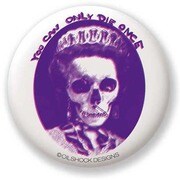 OSB 40mmバッジ OSB023 OilshockDesigns /Lady Skull [缶バッジ]