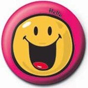 PB 25mmバッジ PB1208 SMILEY WORLD /Hello