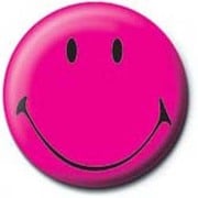PB 25mmバッジ PB1222 SMILEY /Pink
