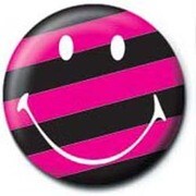 PB 25mmバッジ PB1223 SMILEY /Stripes