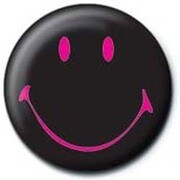 PB 25mmバッジ PB1224 SMILEY /Black