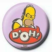 PB 25mmバッジ PB1581 THE SIMPSONS /Homer D'oh Art