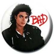PB 25mmバッジ PB1722 MICHAEL JACKSON /Bad [缶バッジ]