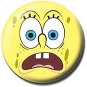 PB 25mmバッジ PB1757 SPONGEBOB SQUAREPANTS /Scared