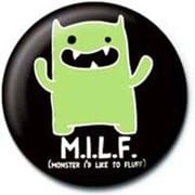 PB 25mmバッジ PB1899 David & Goliath Monster Mash /M.I.L.F