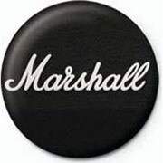 PB 25mmバッジ PB1968 MARSHALL /Black Logo