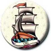 PB 25mmバッジ PB1986 CARDXCORE /Pirate Ship