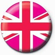 PB 25mmバッジ PB3935 UNION JACK /pink
