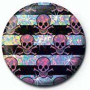 PBG キラキラバッジ PBG1510 MULTI SKULL /Pink
