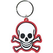 ラバーキーリング RKY013 SKULL & CROSSBONES /Toxic