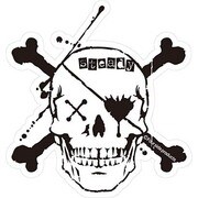 SKULL-STEADY- スカル 防水ステッカー AND-003