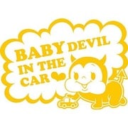 BAB-02 [BABY IN THE CAR 赤ちゃんが乗ってます ステッカー BABY DEVIL /イエロー]