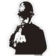 BANKSY バンクシー Rude Coppers クリアステッカー BKS-004