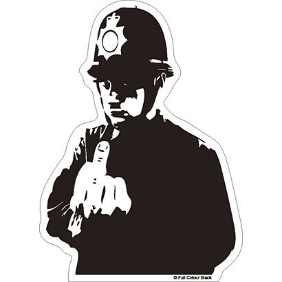 BANKSY バンクシー Rude Coppers クリアステッカー BKS-004