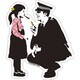 BANKSY バンクシー Cop With Lighter クリアステッカー BKS-007