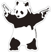 BANKSY バンクシー Panda Guns クリアステッカー BKS-009