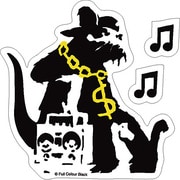 BANKSY バンクシー Hip Hop Rat クリアステッカー BKS-010