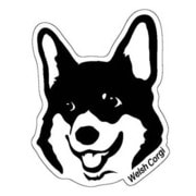 ステッカー DOUBUTHU FACE /WELSH CORGI DF-19
