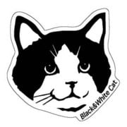 ステッカー DOUBUTHU FACE /BLACK&WHITE CAT DF-20