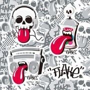 FLAKE フレイク Old School 防水ステッカー FLS-020