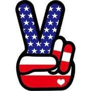 LOVEステッカー TWO FINGER 防水加工 LS-007