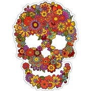 防水ステッカー オイルショックデザインズ Flower Skull OSS-014