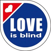 コトワザステッカー 恋は盲目 LOVE is blind 防水加工 PS-017