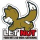 コトワザステッカー とりとめのない事を考えるな LET NOT YOUR WITS GO WOOL-GATHERING 防水加工 PS-073