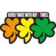 コトワザステッカー 二度ある事は三度ある NEVER TWICE WITH OUT 3 TIMES 防水加工 PS-074