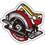 コトワザステッカー 下手な大工は道具に難癖つける A BAD CARPENTER QUARRELS… PS-076