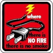 コトワザステッカー 火のない所に煙は立たぬ There is NO FIRE there is no smoke PS-088