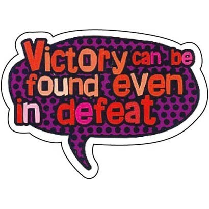 コトワザステッカー 負けるが勝ち Victory can be found even in defeat 防水加工 PS-096